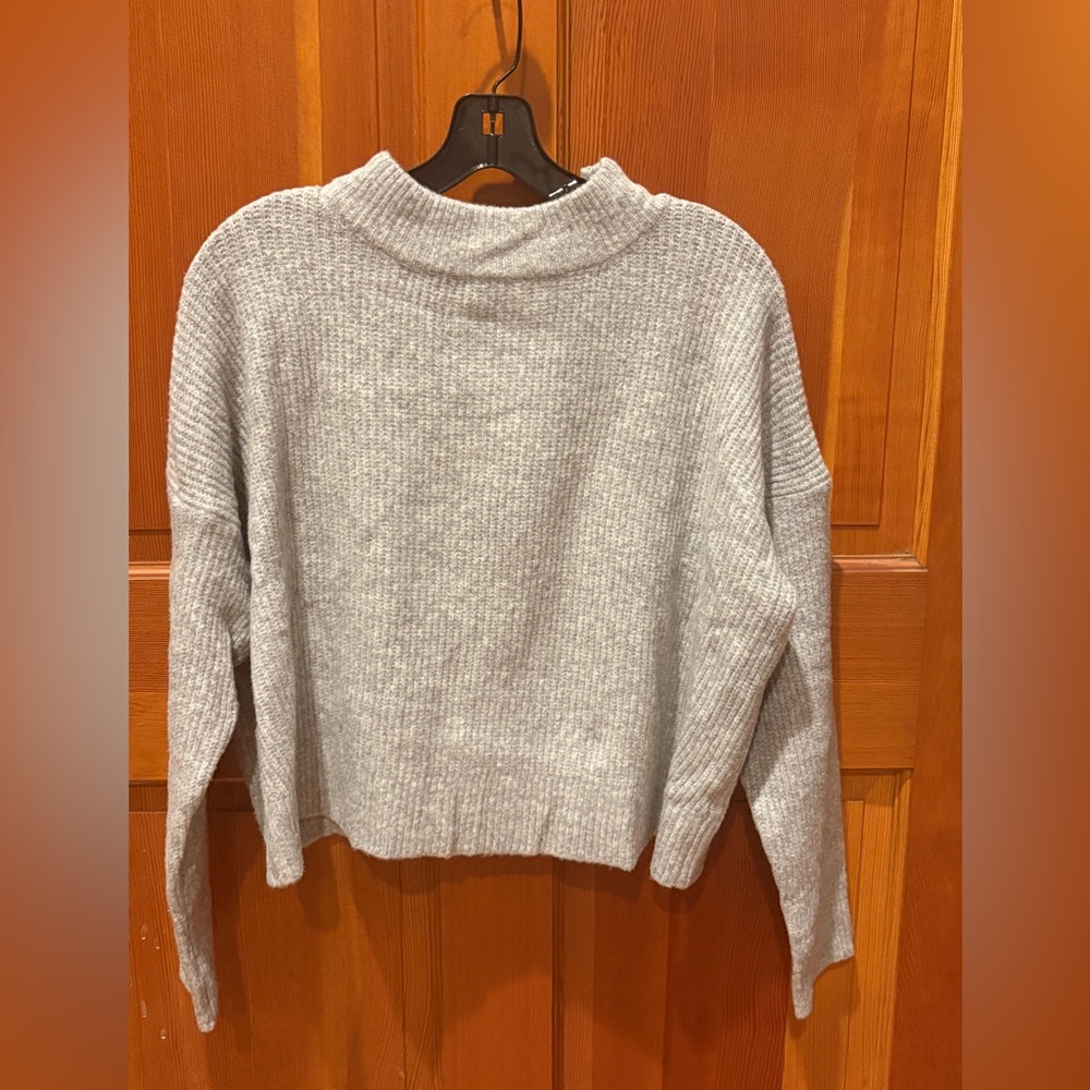 Lulus Pretty Cute Heather Grey Mock Neck Backless Sweater - Picture 4 of 17